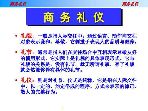 商务礼仪培训75页PPT文档