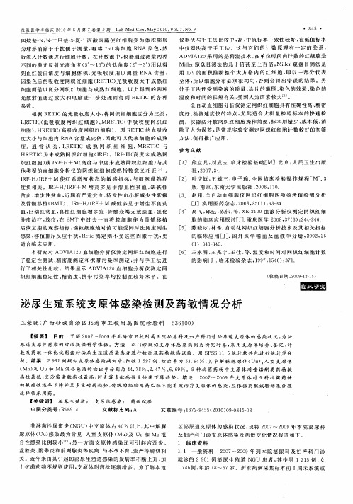 泌尿生殖系统支原体感染检测及药敏情况分析