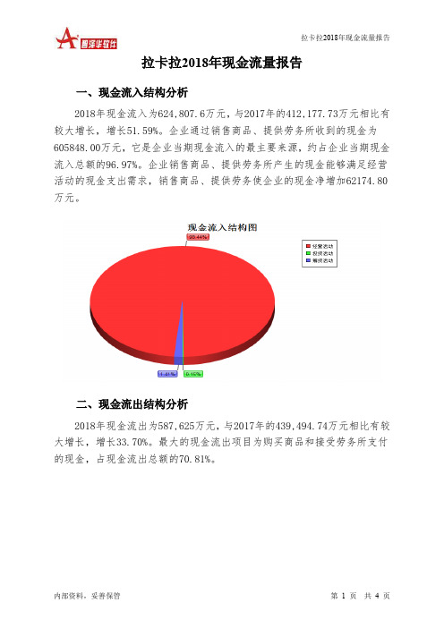 拉卡拉2018年现金流量报告-智泽华