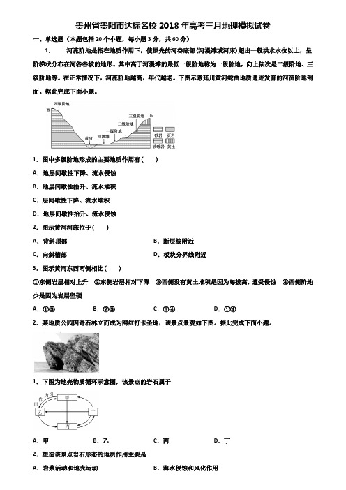 贵州省贵阳市达标名校2018年高考三月地理模拟试卷含解析