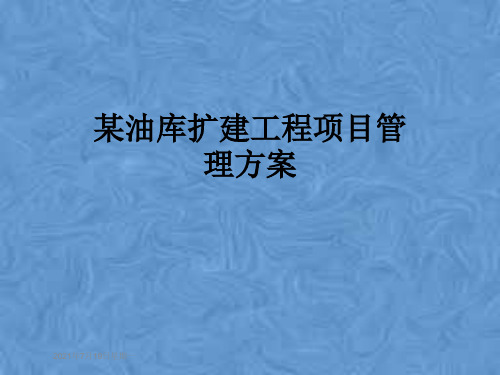 某油库扩建工程项目管理方案