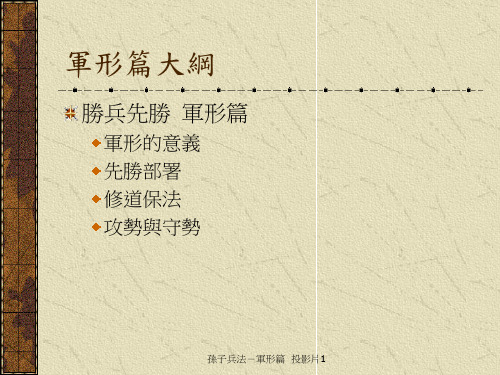 孙子兵法-军形篇