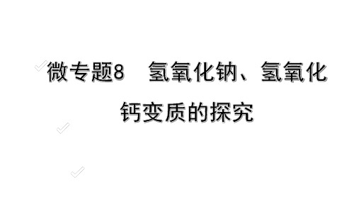 2020届江西中考化学一轮复习微专题8 氢氧化钠、氢氧化钙变质的探究(共19张PPT)
