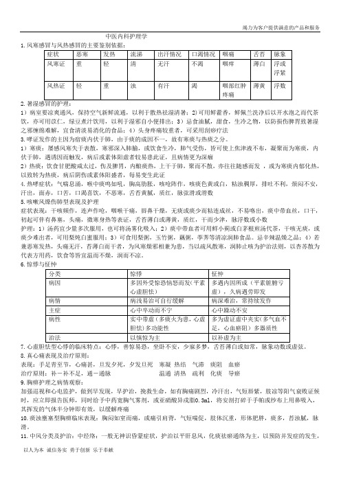 中医内科护理学