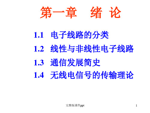 高频电子线路 第一章 绪论