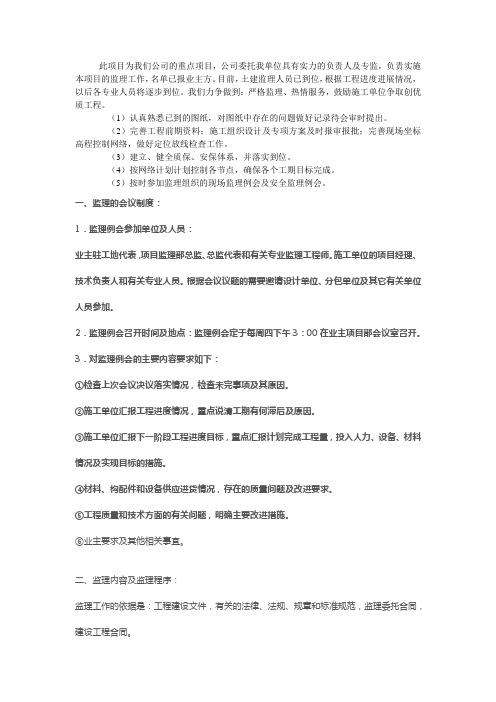 第一次工地例会-总监发言