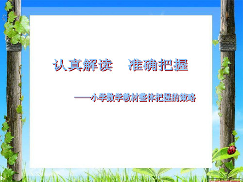小学数学教材整体把握