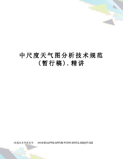 中尺度天气图分析技术规范(暂行稿).精讲