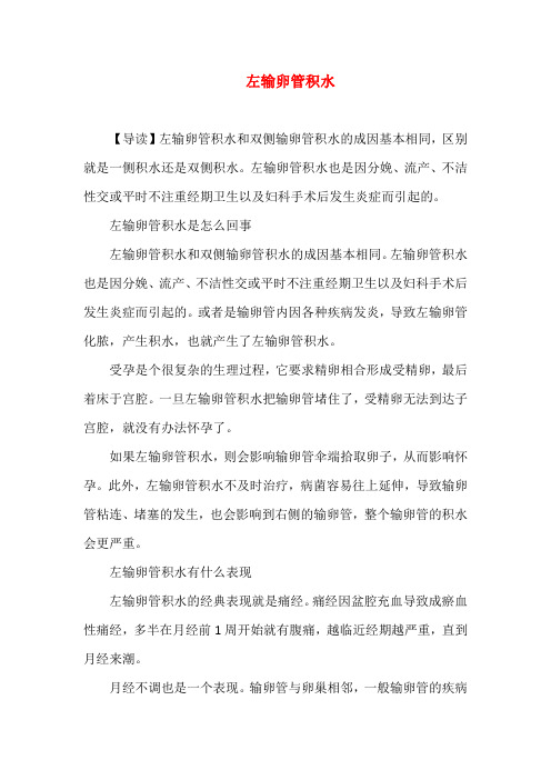左输卵管积水