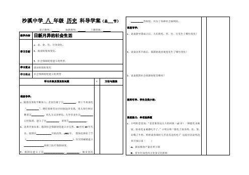 八年级历史下册_初级中学导学案_岳麓版22