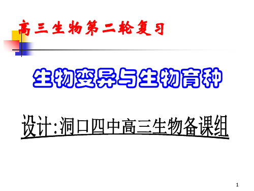 (推荐)高三生物第二轮复习
