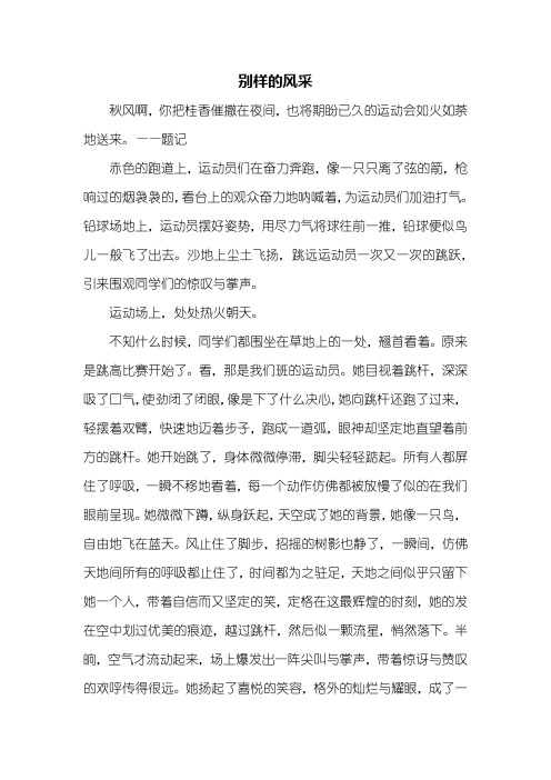 初二作文：别样的风采作文600字