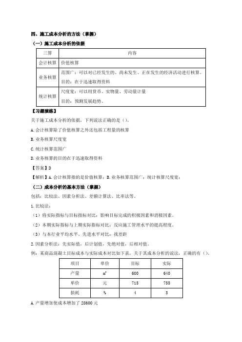 二建管理 专题十三：施工成本管理与施工成本计划(二)
