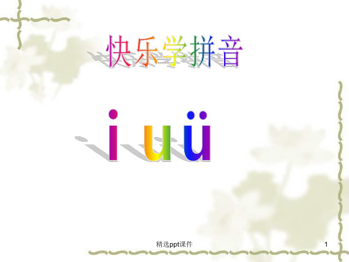 人教版汉语拼音第二课iuvppt课件
