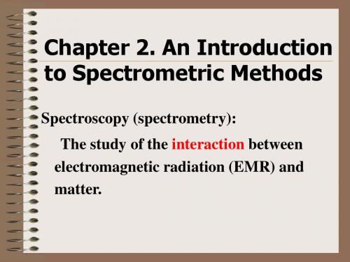 仪器分析英文课件Chapter 2-Introduction to Spectrometric Methods