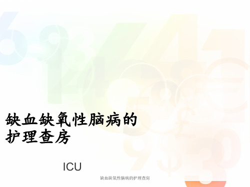 缺血缺氧性脑病的护理查房 ppt课件