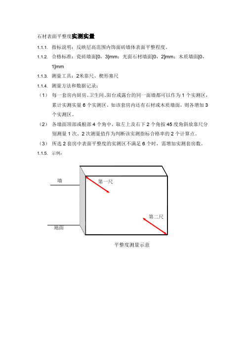 石材表面平整度实测实量