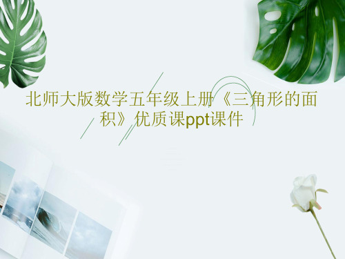 北师大版数学五年级上册《三角形的面积》优质课ppt课件共16页文档