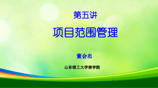 项目范围管理课程(PPT 105页)