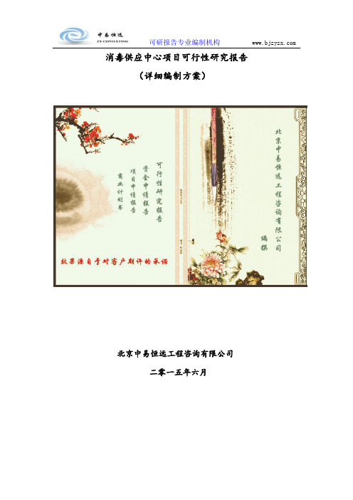 消毒供应中心项目可行性研究报告(详细编制方案)