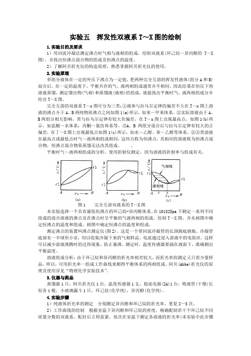 实验五  挥发性双液系T