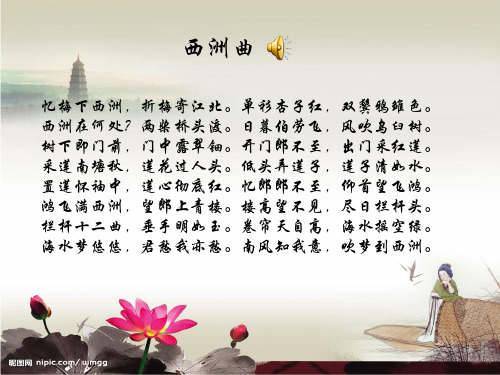 《西洲曲》课件