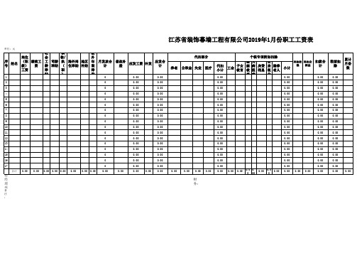 2020年工资模板-可自动算个税