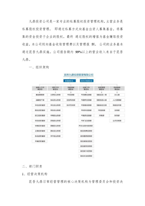 九鼎组织架构+流程+职责