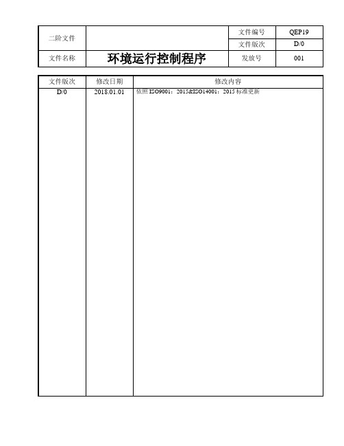 QEP19环境运行控制程序