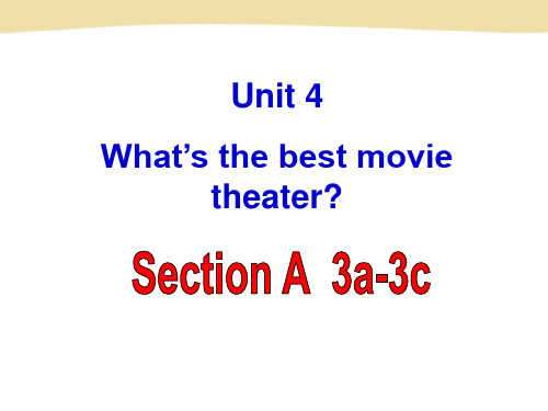 2013 新版新目标英语八上四单元 U4.section A 3a--3c