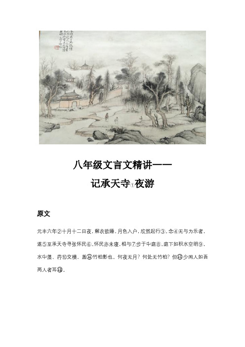 八年级文言文精讲《记承天寺夜游》