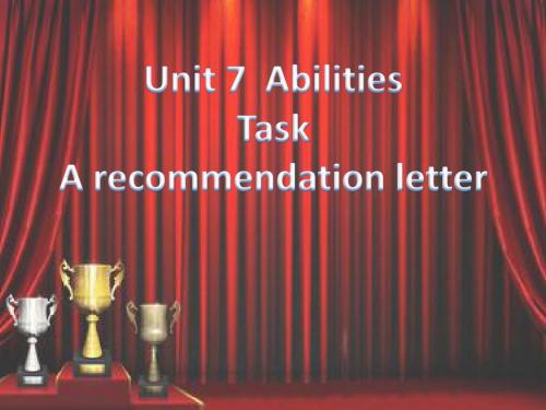 牛津译林版7B Unit7 Abilities Task课件(共11张PPT)