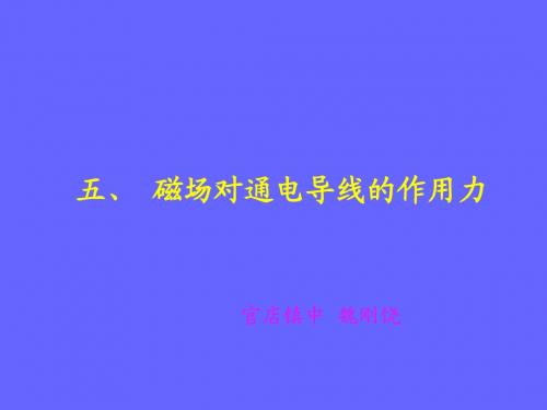 五、磁场对通电导线的作用力ppt