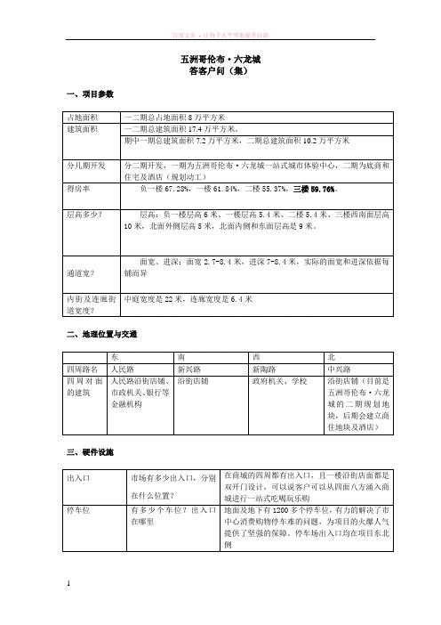 哥伦布六龙城答客问