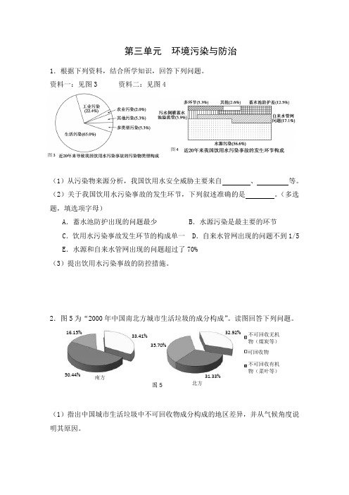 2019学年江苏扬州中学教育集团树人学校高二地理选修6检测练习：3.1《环境污染》(第1课时)(鲁教版) (1)