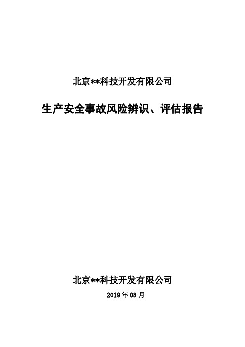 1 风险辨识、评估报告  20190807