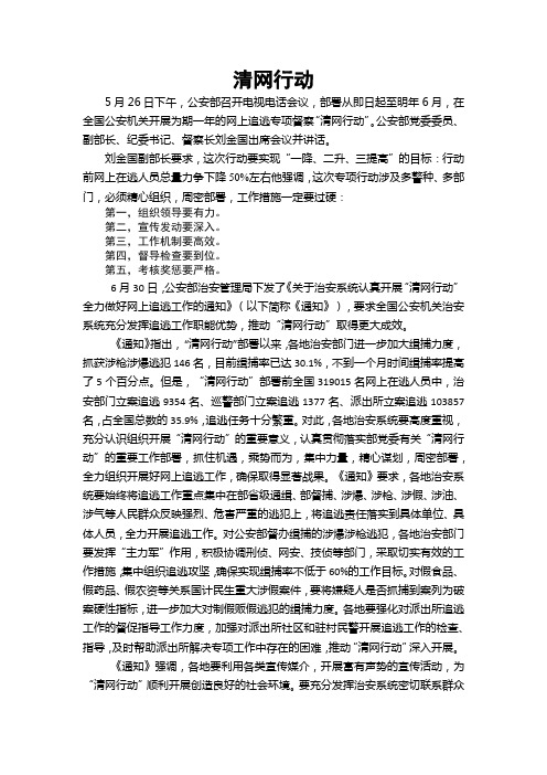 清网行动
