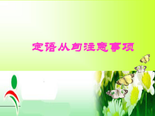 定语从句注意事项