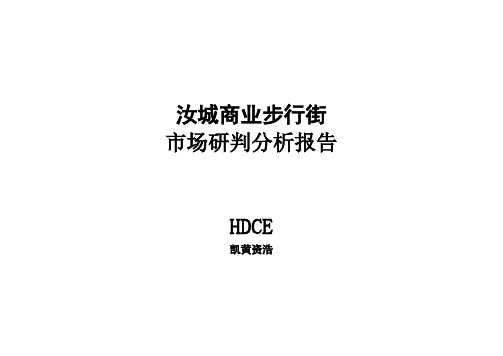 汝城县商业步行街市场研判分析报告