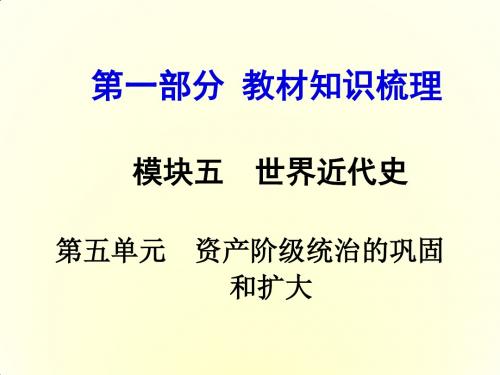 2016中考历史复习：第5单元资产阶级统治的巩固和扩大优选PPT课件