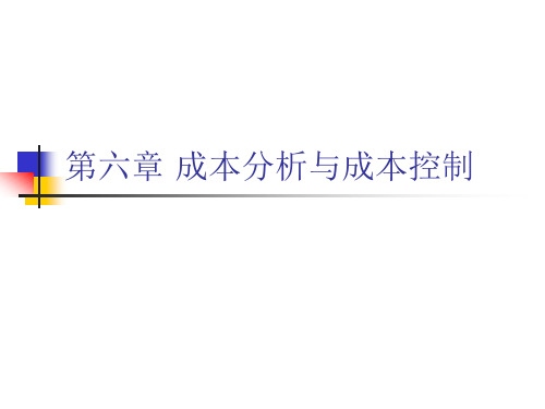 第六章_成本分析与成本控制