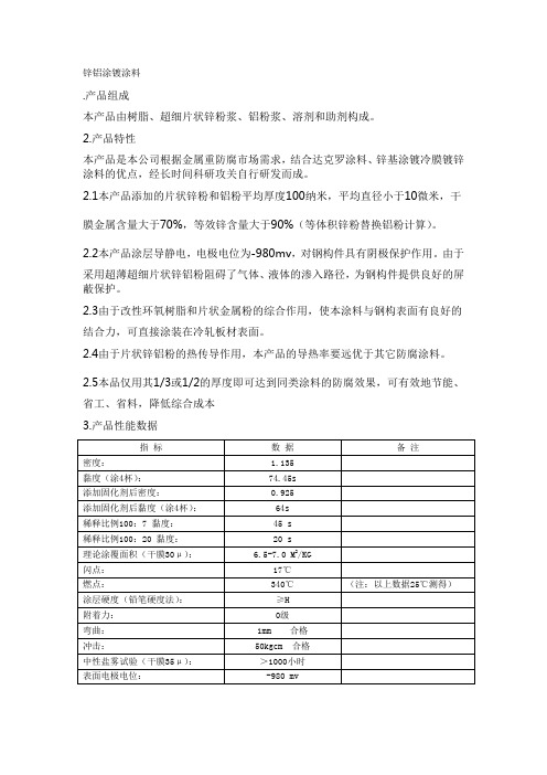 锌铝涂镀涂料