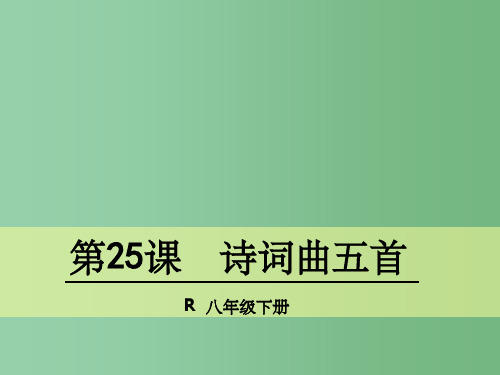 八年级语文下册 25《诗词曲五首》 新人教版