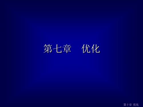 第七章优化