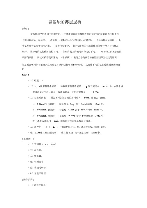 氨基酸的薄层层析