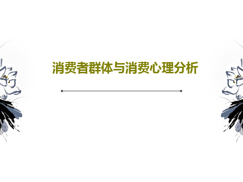 消费者群体与消费心理分析55页PPT