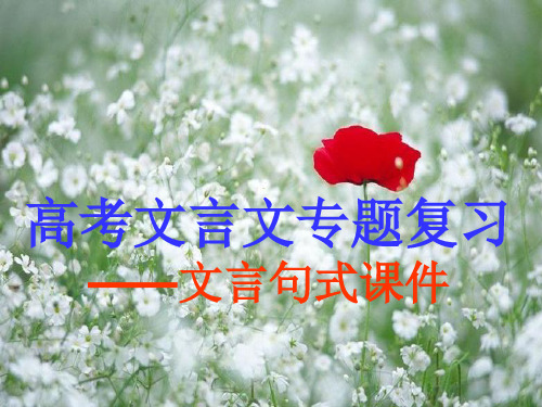 高中语文高考文言文专题复习——文言句式课件(170张ppt)