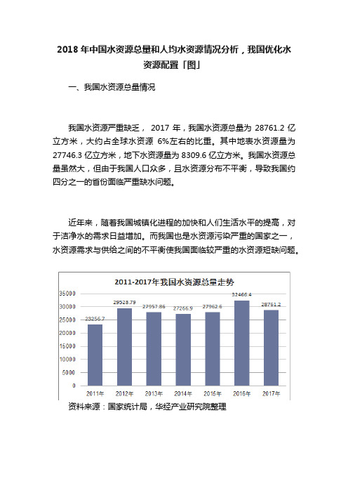 2018年中国水资源总量和人均水资源情况分析，我国优化水资源配置「图」