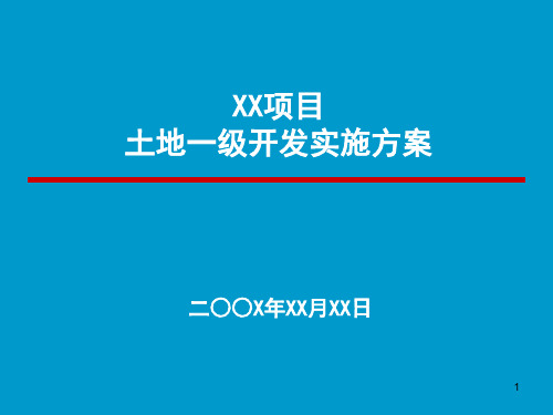 一级开发实施方案汇报模板精品PPT课件