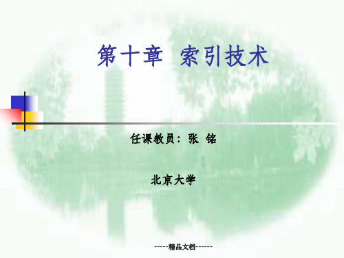 数据结构第十章  索引技术